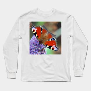 Peacock Butterfly Long Sleeve T-Shirt